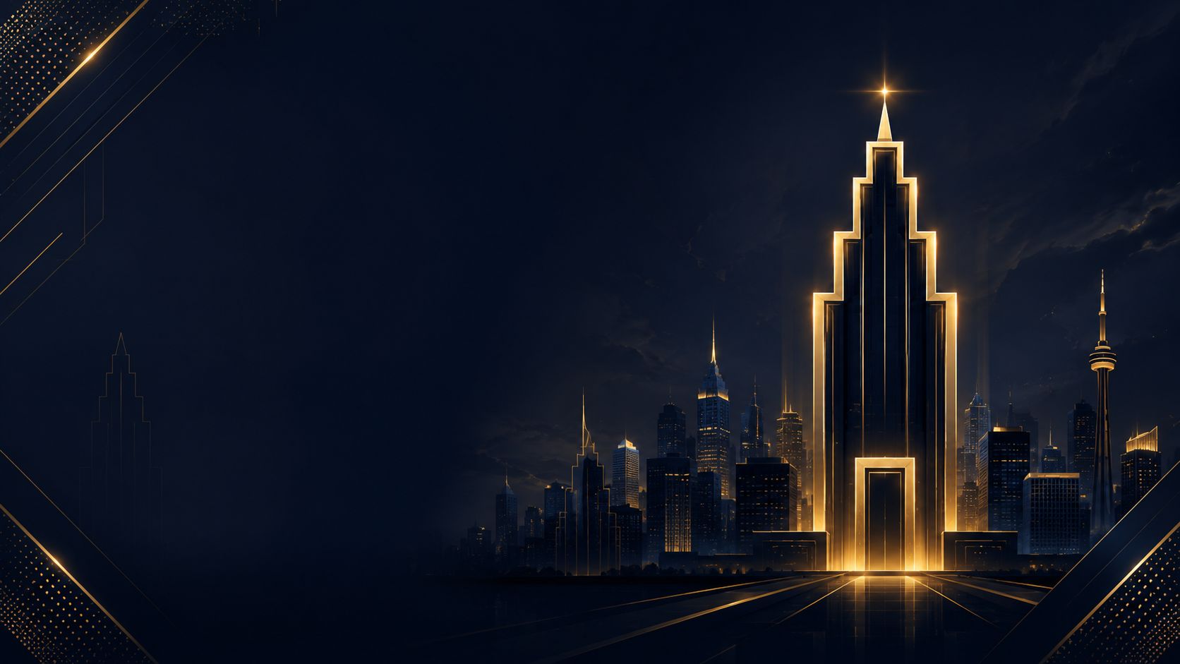 The Tower Casino skyscraper shining over a summer night skyline